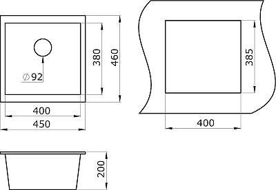 Кухонная мойка Paulmark Brilon PM104546-BL чёрный