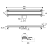 Дренажный канал Excellent Stilio, INEX.1515.600.P.SNP, 60 см, вставка под плитку хром