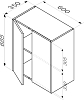 Подвесной шкаф AM.PM Func 60 M8FCH0602WG, глянцеый белый