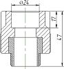 Муфта Kalde 3222-nmo-250c00 25х3/4"