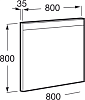 Зеркало с подсветкой 80 см Roca Prisma 812258000