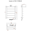 Полотенцесушитель электрический Тругор Браво серия 1 Браво1/элТЭН8050П хром