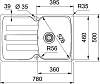 Кухонная мойка 78 см Franke Antea AZG 611-78 3,5" 114.0537.769, ваниль