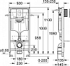 Комплект Чаша Laufen Pro 8.2096.6. без ободка + Крышка-сиденье Laufen Pro с микролифтом + Инсталляция Grohe Rapid SL 38775001 4 в 1 с кнопкой смыва