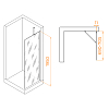Душевая перегородка RGW WA-102B 351010207-14 профиль черный, стекло прозрачное