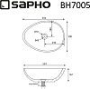 Раковина-чаша Sapho Punc BH7001, гранит