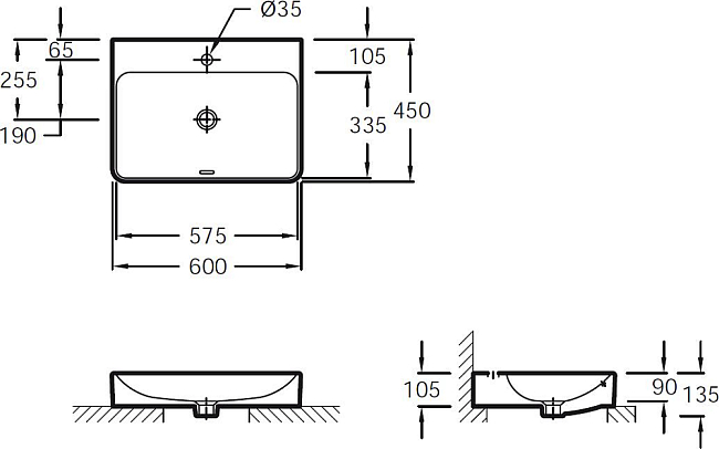 Раковина Jacob Delafon Vox EVD112-00 60 см