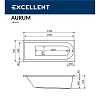 Акриловая ванна Excellent AURUM WAEX.AUR17.AERO.CR белый