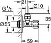 Угловой вентиль Grohe 2202300M