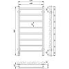 Электрический полотенцесушитель Laris Феличия ЧК8 400х800 L 73207589, белый муар