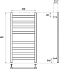 Полотенцесушитель электрический Point Меркурий PN83158BE П8 500x800, черный