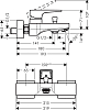 Смеситель для ванны с душем Hansgrohe Metropol 74540000, хром