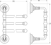 Полотенцедержатель 3SC Stilmar STI 611 античная медь