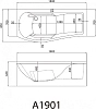 Акриловая ванна SSWW A1901 L CGSP белый