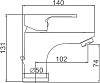 Смеситель для раковины Accoona A9067S, фиолетовый