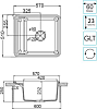 Кухонная мойка Aquaton Беллис 57 1A724932BS210, графит