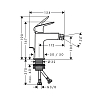 Смеситель для биде Hansgrohe Logis 71201000 хром