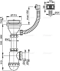 Сифон для кухонной мойки AlcaPlast A447-DN50/40 белый