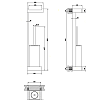 Стойка подвесная Gessi Rettangolo 20868#031, хром / черный