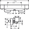 Термостат для душа Hansgrohe Ecostat E 15773000, хром