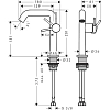 Смеситель для раковины Hansgrohe Tecturis S 73340700 белый