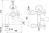 Смеситель Treemme Romantica 3607.UU.PV для ванны с душем