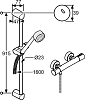 Смеситель для душа Kludi Zenta 6057705-00, хром