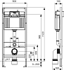 Система инсталляции для унитазов Tece Base 9400414 кнопка смыва чёрная матовая