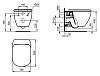 Инсталляция Aquatek унитаз Ideal Standard Tesi AquaBlade T007901 белый, сиденье микролифт, клавиша хром, комплект ST031812