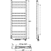 Электрический полотенцесушитель Laris Астор ЧКЧ12 350х900 L 73207664, черный муар