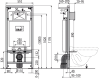 Инсталляция Alcaplast с безободковым унитазом Vitra Sento 7748B003-0075, сиденье микролифт, комплект