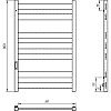 Электрический полотенцесушитель Laris Гефест ЧК П7 500х800 L 73207614, белый муар