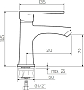 Смеситель для умывальника РМС SL141-001F, хром