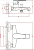 Смеситель для ванны и душа Orange Loop M26-100br, бронза