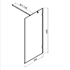 Душевая перегородка Am.Pm X-Joy 90x195 W94UWI-90-F1-MTE стекло прозрачное, профиль хром