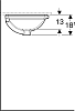 Раковина под столешницу 39 см Geberit VariForm 500.745.01.2 с отверстием перелива, белый