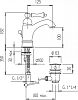 Смеситель для раковины Cezares MARGOT-LSM1-A-02-Bi/A, бронза