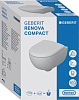 Подвесной унитаз Geberit Renova Compact 500.803.00.1 безободковый с сиденьем микролифт, белый