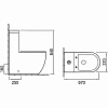 Напольный унитаз SantiLine SL-5011SM-BD, безободковый, с функцией биде, сиденье микролифт, цвет белый