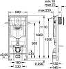 Инсталляция для подвесного унитаза Grohe Rapid SL 38929SH0