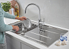 Комплект Grohe Concetto 31570SD0 Кухонная мойка K400 31566SD0 + Смеситель Concetto 32663001 для кухонной мойки