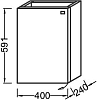 Тумба под раковину 40 см Jacob Delafon Pop Laminar EB285-G1C белый