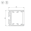 Профиль Arlight SL-ARC-3535-D1500-N90 WHITE (1180мм, дуга 1 из 4) 026597