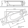 Акриловая ванна Am.Pm Bliss L 160х105 W53A-160L105W-A левая