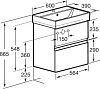 Тумба с раковиной Roca Oleta 60 ZRU9307569 + смеситель, белый матовый