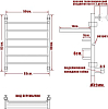 Полотенцесушитель водяной Ника Trapezium ЛТ ВП 80/50-6 с полкой