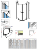 Дверь для душевого уголка 90 см Radaway Fuenta New PDD 90L 384001-01-01L стекло прозрачное