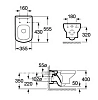 Инсталляция Grohe с унитазом Roca Dama Senso 346517000, сиденье микролифт, комплект 38775001/7.3465.1.700.0/Z.RU93.0.282.0