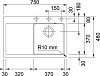 Кухонная мойка 75 см Franke Mythos MTK 211-78 129.0433.462, антрацит