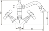 Смеситель для биде Migliore Princeton ML.PRN-844.CR, хром